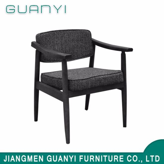 Fabric Wooden Dining Coffee Chair for Living Room Hotel Furniture