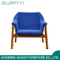 Modern Wooden Leg Fabric Sofa Chair Living Room Hotel Furniture