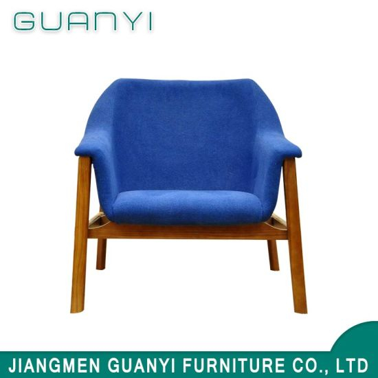 Modern Wooden Leg Fabric Sofa Chair Living Room Hotel Furniture