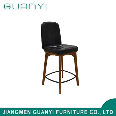 Classic American Style Bar Furniture Solid Wood Leather Bar Chair