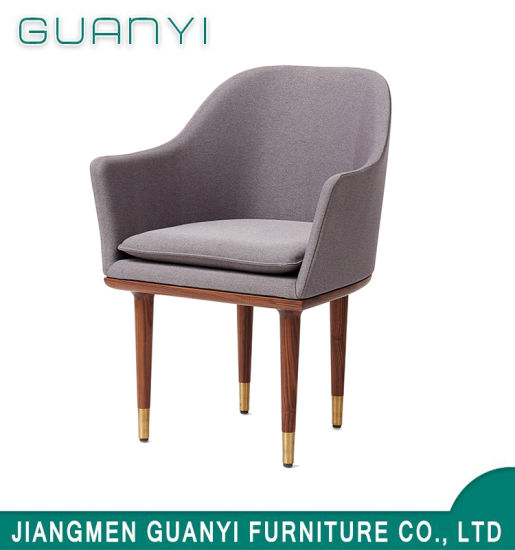 Molded Upholstered Dining Room Wooden High Back Leisure Armchair