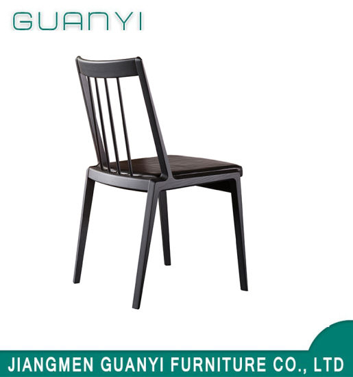 Simple Upholstered Seat Ash Wood Frame Dining Chair