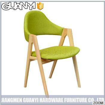 Modern Yellow Dining Furniture with Eight Font Wooden Legs Design