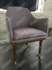 Molded Upholstered Dining Room Wooden High Back Leisure Armchair