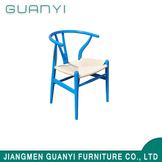 2019 Modern Colorful Paper Rope Wooden Furniture Dining Chair