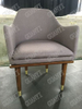 Molded Upholstered Dining Room Wooden High Back Leisure Armchair