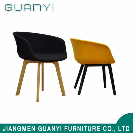 Most Popular High Quality Fabric Solid Wood Legs Dining Room Chair