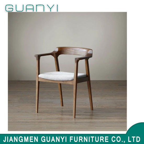 Modern Wooden Frame Fabric Seat Hotel Dining Chair