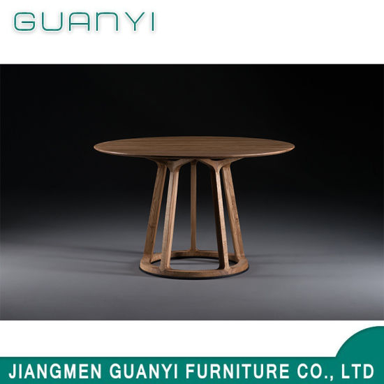 Factory Wholesale Modern Wooden Round Stylish Dining Table 