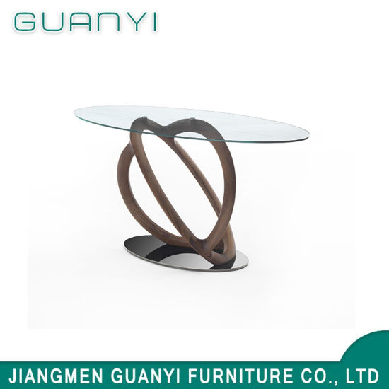 New Round Wooden Glass Dining Sets Restaurant Table for Sale