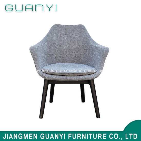 2018 Leisure Wooden Leg Genuine Leather Dining Living Room Chair