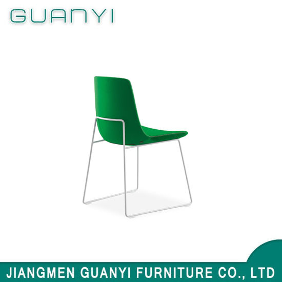 Metal Legs Polyester Fabric Cover Dining Chair
