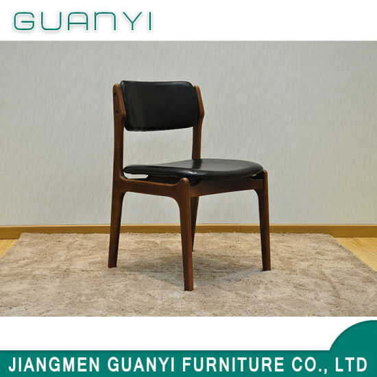 2019 Modern Simply Wooden PU Restaurant Furniture Dining Chair