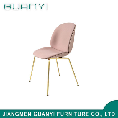 2019 Golden Plated Leg Fabric Seat Home Hotel Dining Chair